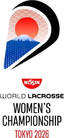 ロゴ：日清食品 2026 WORLD LACROSSE 女子世界選手権大会（Nissin Foods 2026 Wolrd Lacrosse Women’s Championship）